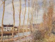 Alfred Sisley The Canal du Loing at Moret Spain oil painting artist
